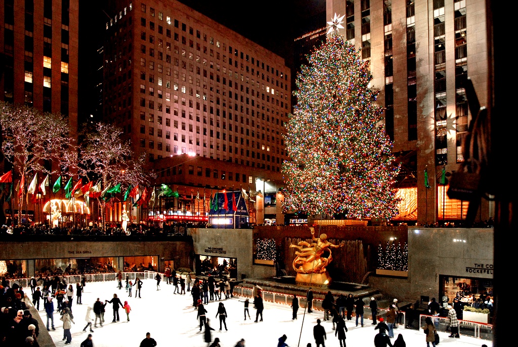 Rockefeller tree Christmas in New York City 