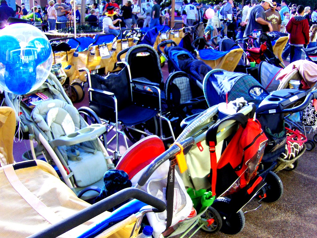 Stroller parking slot