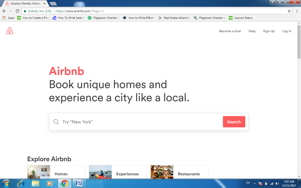 airbnb login