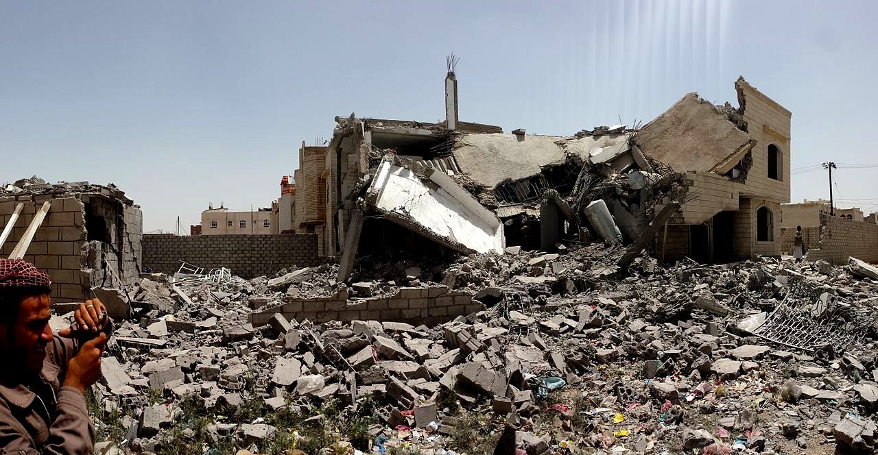 Saudi Arabia Travel Restrictions - Destroyed House in the South of Sanaa