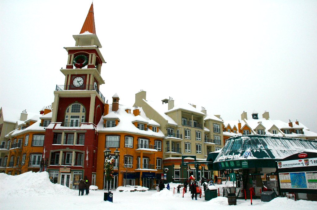 Mont tremblant clock tower at mont tremblant resort (Mont-Tremblant)